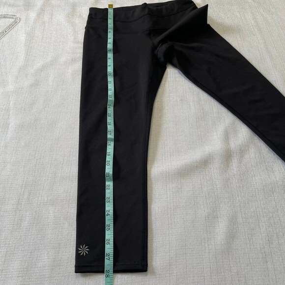 ATHLETA Fitted Capri Cropped Leggings Activewear Yoga Pants Black Workout XS - Picture 7 of 7